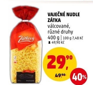 Polévkové nudle Zátkovy