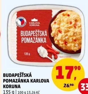 Pomazánka budapešťská Karlova Koruna