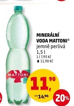 Přírodní voda Mattoni