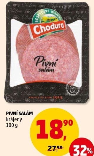 Salám pivní Beskydské uzeniny Chodura