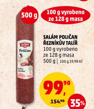 Salám Poličan Řezníkův talíř