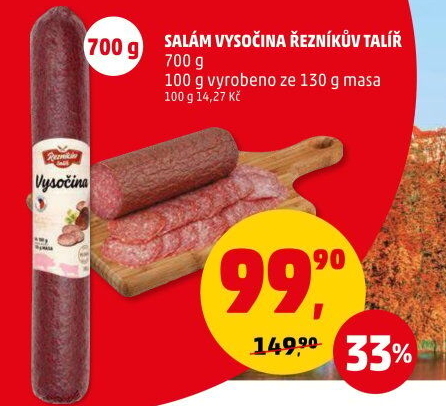 Salám Vysočina Řezníkův talíř