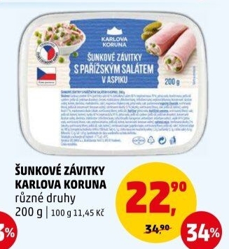 Šunkový závitek v aspiku Karlova Koruna