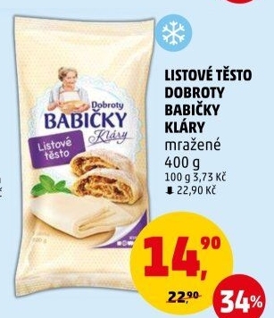 Těsto listové mražené Dobroty babičky Kláry