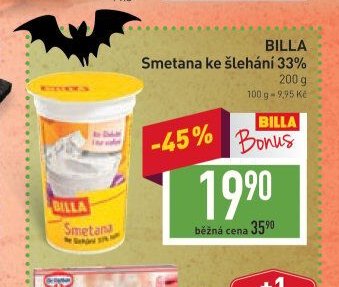BILLA Smetana ke šlehání 33%