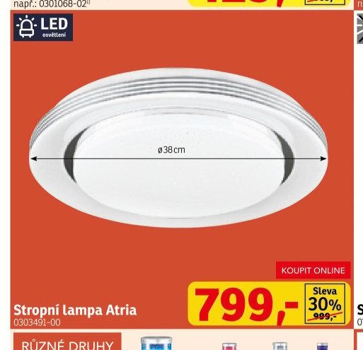 Stropní lampa Atria