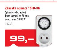 Zásuvka spínací 15FD-3A