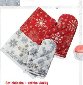 Set chňapka + utěrka vločky
