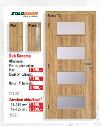Dveře Solodoor Novus 17 Dub Sonoma - UNI HOBBY akcniletaky.com
