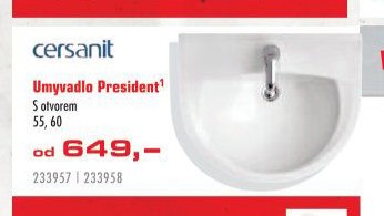 Umyvadlo President - UNI HOBBY akcniletaky.com