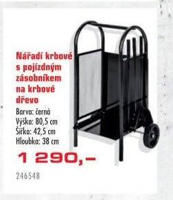 Nářadí krbové s pojízdným zásobníkem na krbové dřevo - UNI HOBBY akcniletaky.com