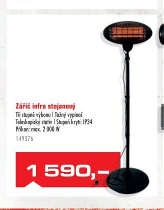 Zářič infra stojanový - UNI HOBBY akcniletaky.com