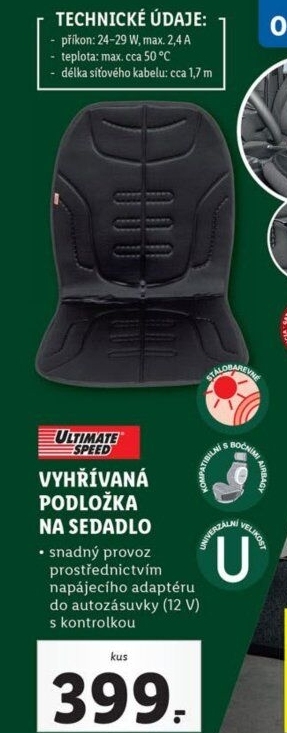 Vyhřívaná podložka Ultimate Speed