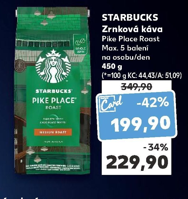 STARBUCKS Zrnková káva Pike Place Roast