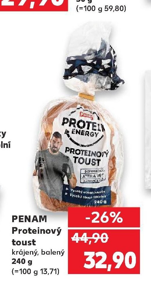 PENAM Proteinový toust krájený, balený 240 g