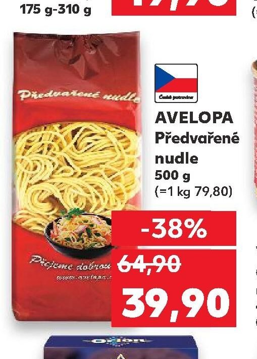 AVELOPA Předvařené nudle 500 g