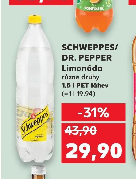 SCHWEPPES/DR. PEPPER Limonáda 1,5 l
