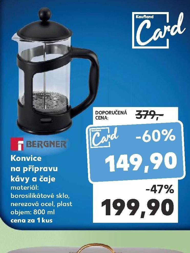 Konvice na přípravu kávy a čaje Bergner