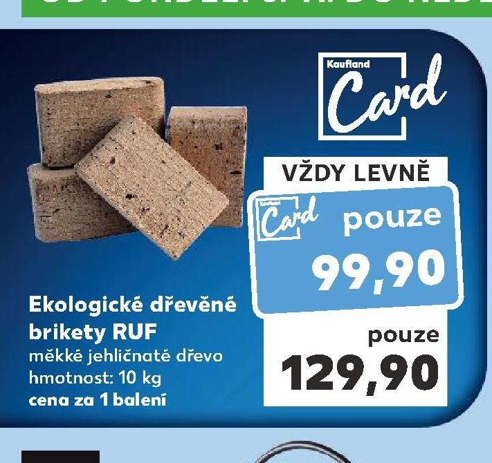 Ekologické dřevěné brikety RUF