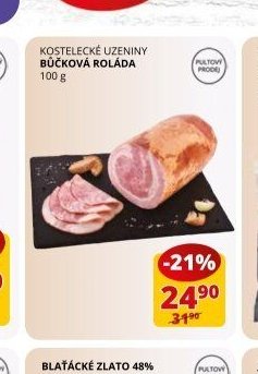 KOSTELECKÉ UZENINY BŮČKOVÁ ROLÁDA 100 g