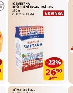 JČ SMETANA KE ŠLEHÁNÍ TRVANLIVÁ 31% 250 ml