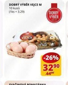DOBRÝ VÝBĚR VEJCE M