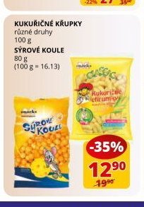 KUKUŘIČNÉ KŘUPKY, SÝROVÉ KOULE