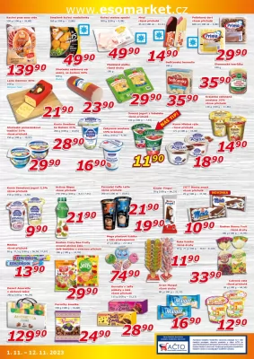 akční leták ESO MARKET 1.11.2023-12.11.2023