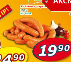 Papriková klobása Maso uzeniny Písek