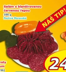 Salám s blanšírovanou červenou řepou Poctivá Moravská