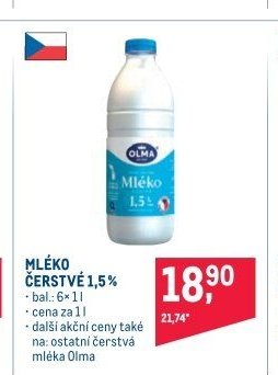 MLÉKO ČERSTVÉ 1,5%