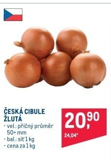 Cibule kuchyňská žlutá