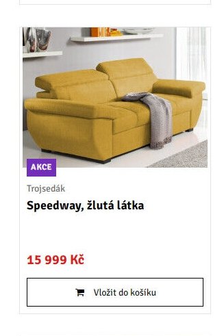 Trojsedák Speedway, žlutá látka - ASKO akcniletaky.com