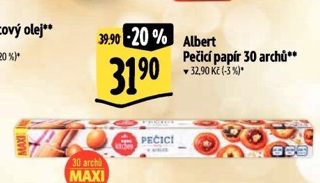 Albert Pečicí papír 30 archů