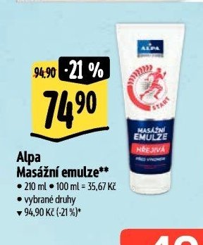 Alpa Masážní emulze