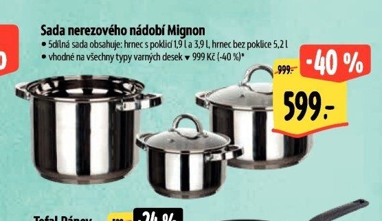 Sada nerezového nádobí Mignon