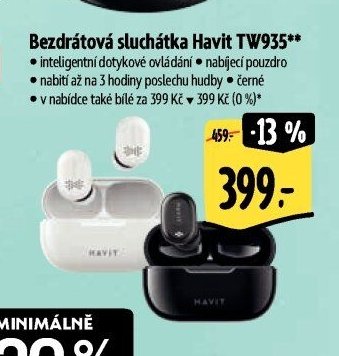 Bezdrátová sluchátka Havit TW935