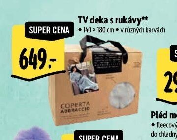 TV deka s rukávy