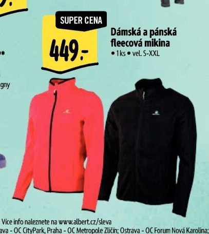 Dámská a pánská fleecová mikina