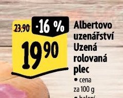 Albertovo uzenářství Uzená rolovaná plec