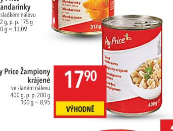 My Price Žampiony krájené