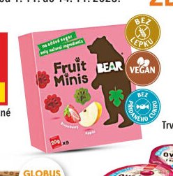 Bear Minis ovocné jahoda a jablko