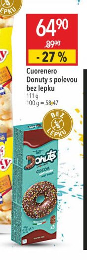 Cuorenero Donuty s polevou bez lepku