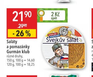 Saláty a pomazánky Gurmán klub
