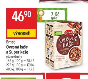 Emco Ovesná kaše a Super kaše