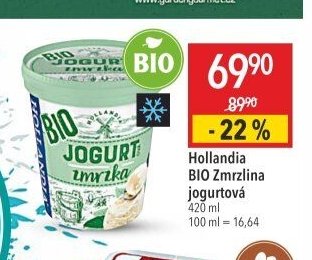 Hollandia BIO Zmrzlina jogurtová 420 ml