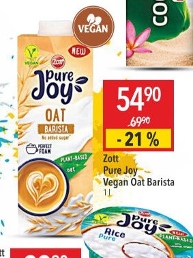Zott Pure Joy Vegan Oat Barista