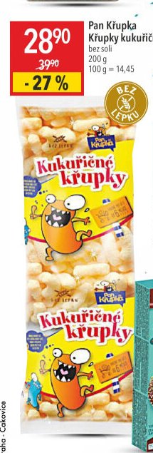Pan Křupka Křupky kukuřičné bez soli