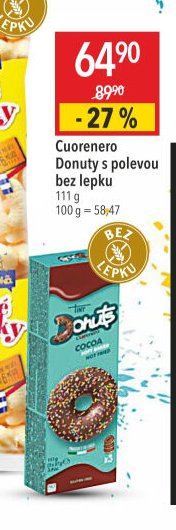Cuorenero Donuty s polevou bez lepku