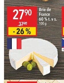 Brie de France 60 % t. v s.